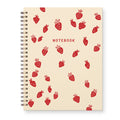 Strawberry Pattern Journal : Lined Notebook : French Vanilla Cover | Heirloom Ink