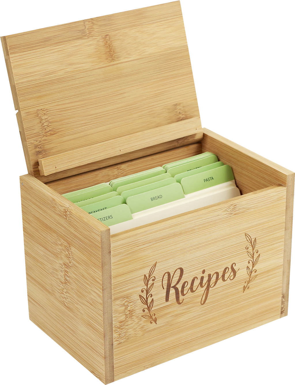 Bamboo Recipe Box Set by Peter Pauper Press