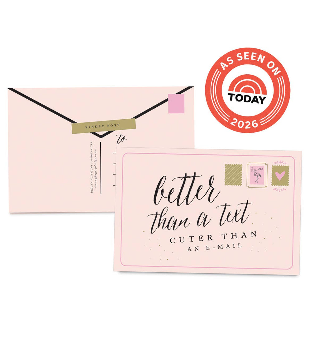 Better Than a Text Postcards | Ginger P. Designs
