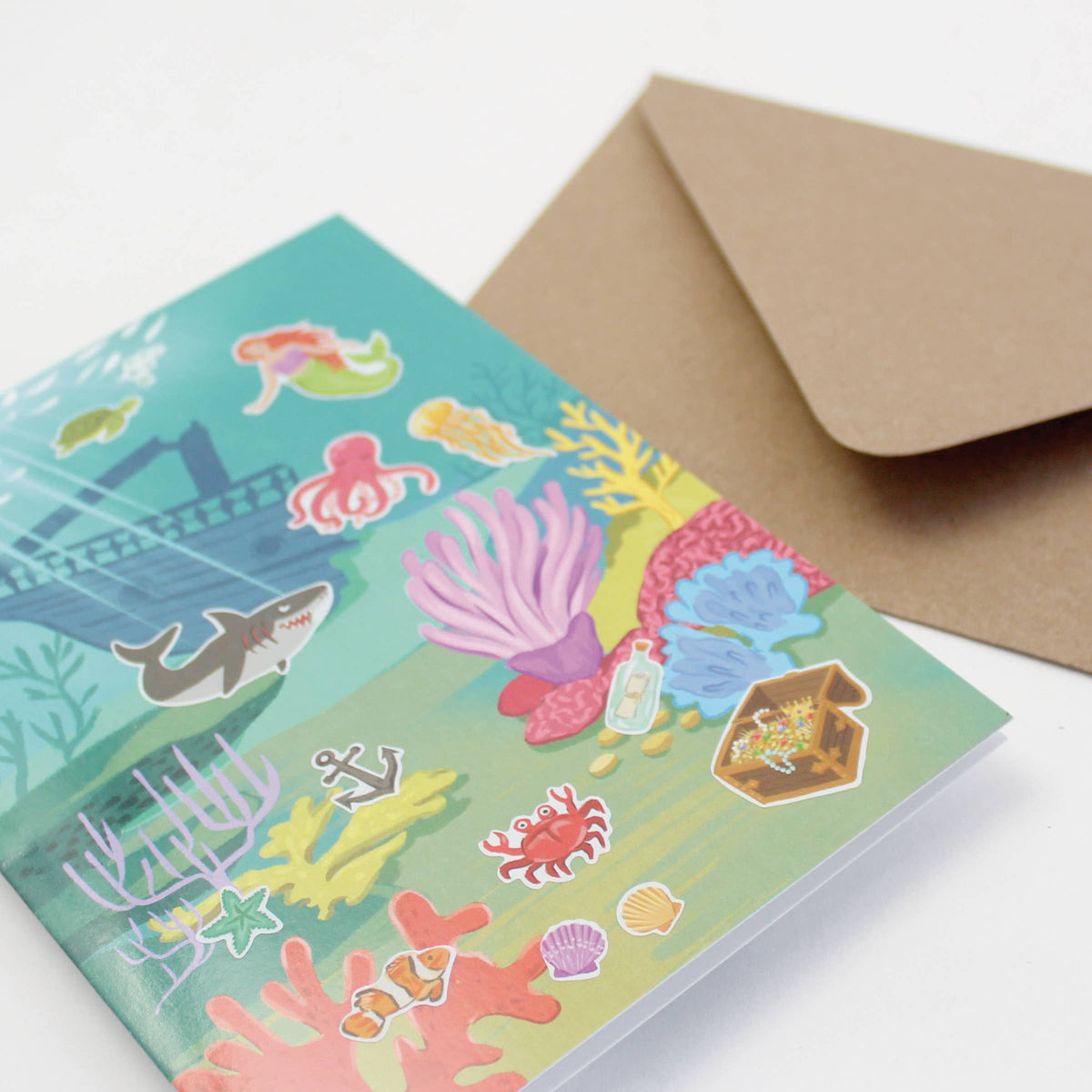 Under the Sea Sticker Scene Greeting Card