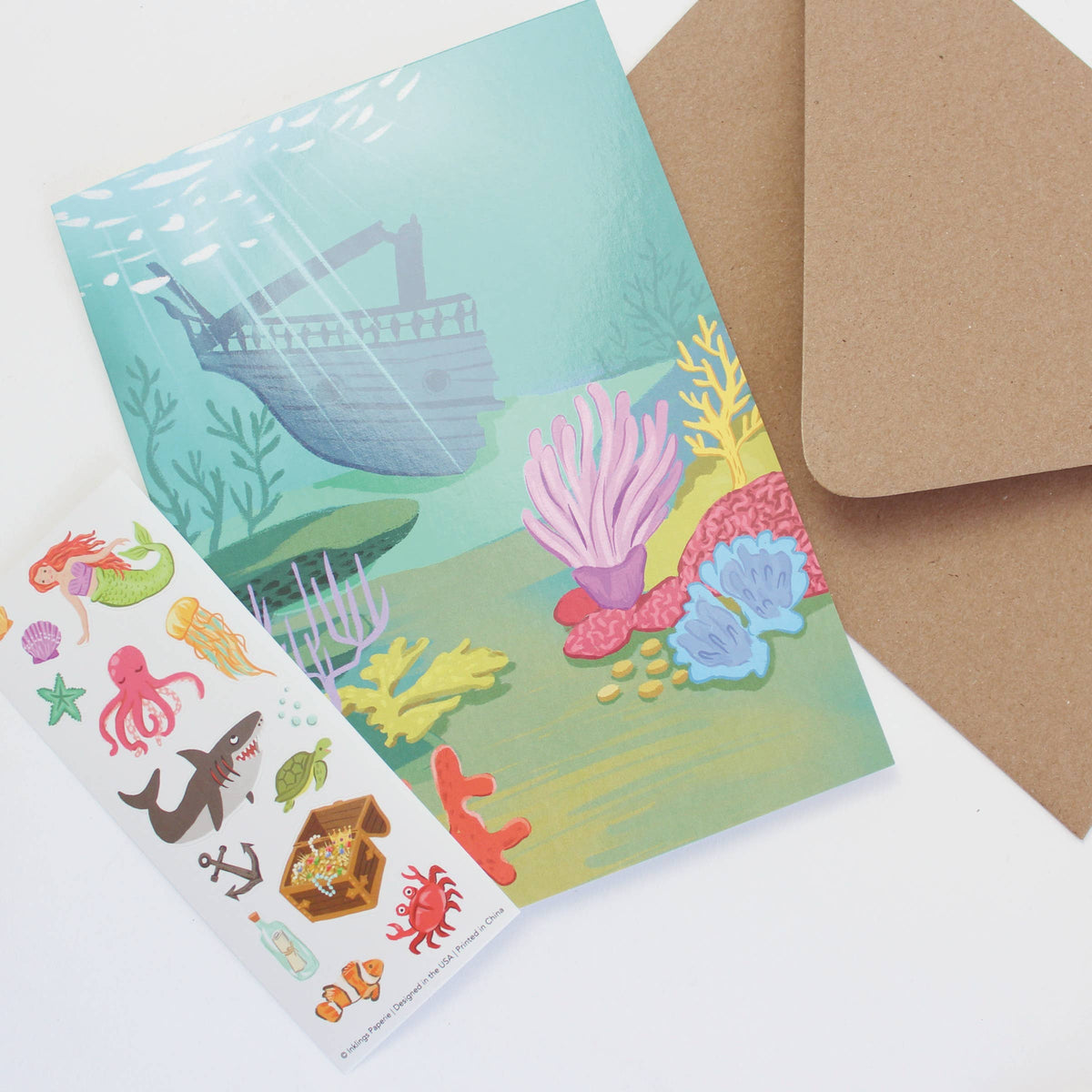 Under the Sea Sticker Scene Greeting Card