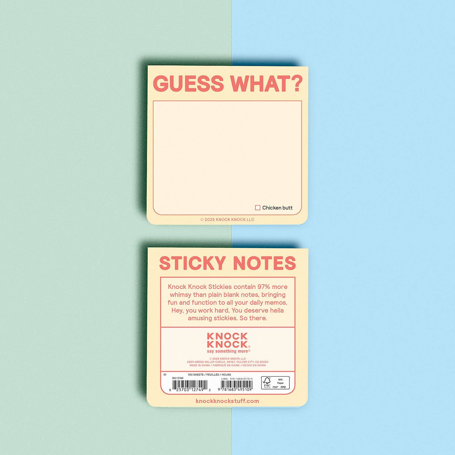 Guess What? Sticky Notes | Funny Novelty Notepad by Knock Knock