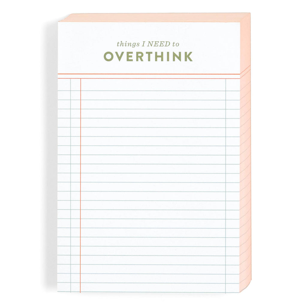 Things I Need to Overthink Notepad | Studio Calico