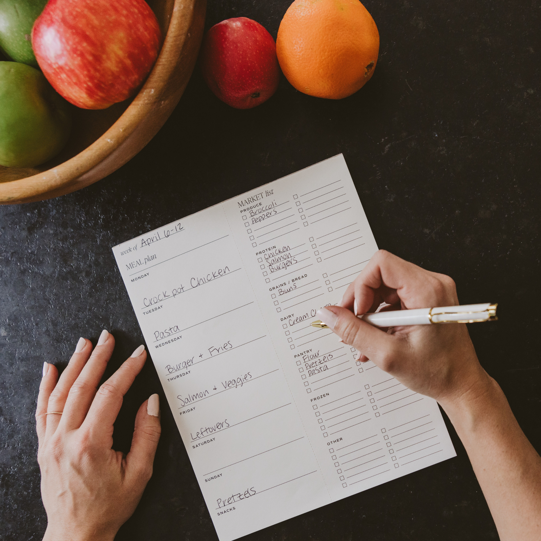 Weekly Meal Plan Notepad - Stationery & Market List