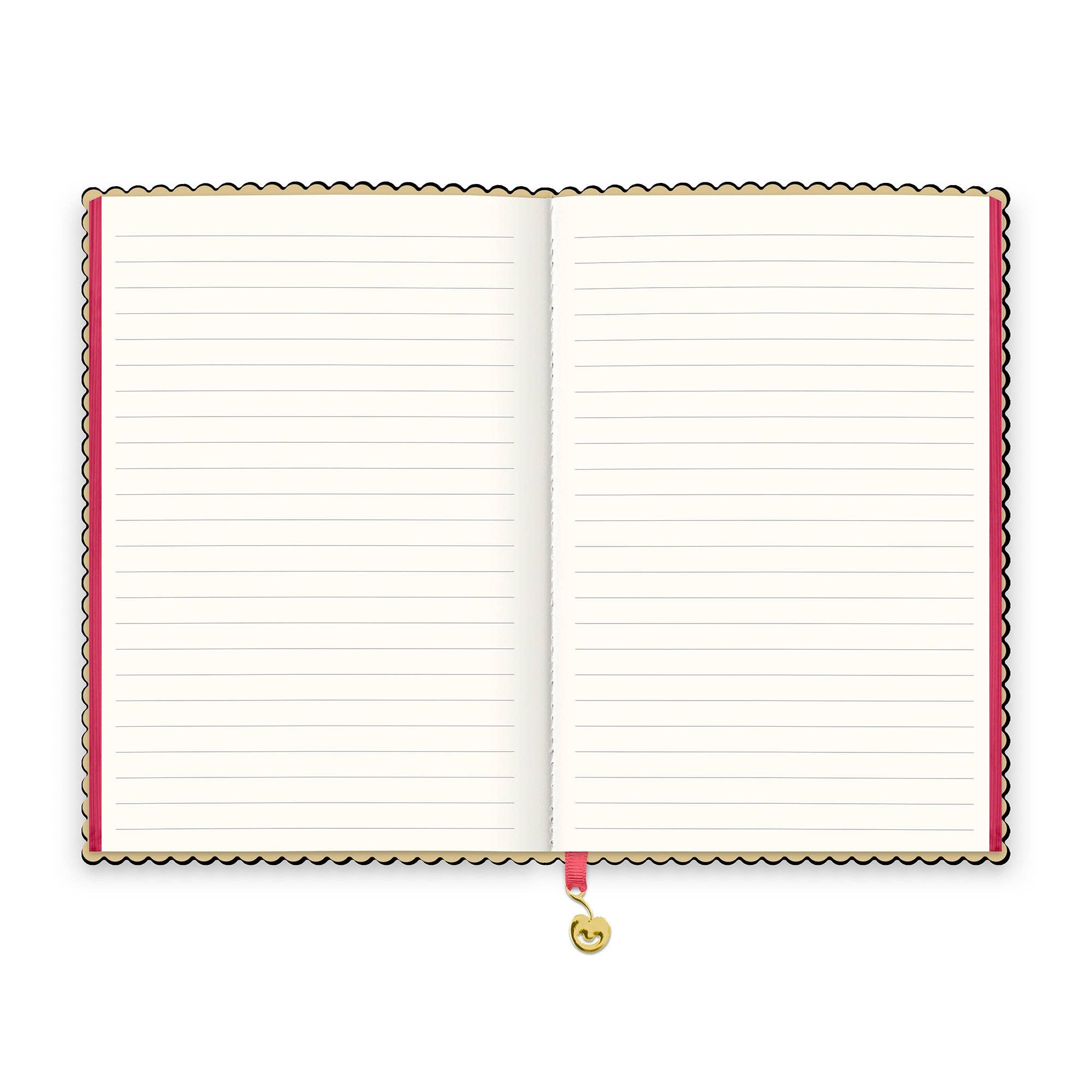 Black Cherry A5 Spumoni Swirls Scalloped Journal