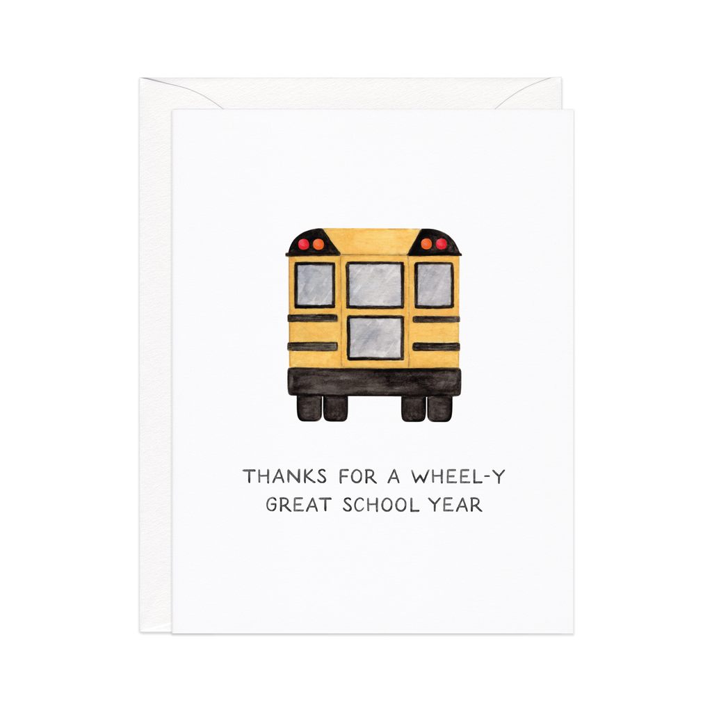 Really Great Year — School Bus Teacher Thank You Card