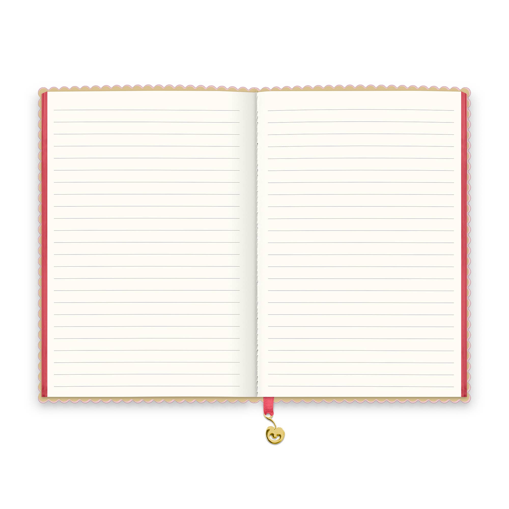 Bubble Gum Spumoni Swirls Scalloped Journal – A5 Lined Notebook