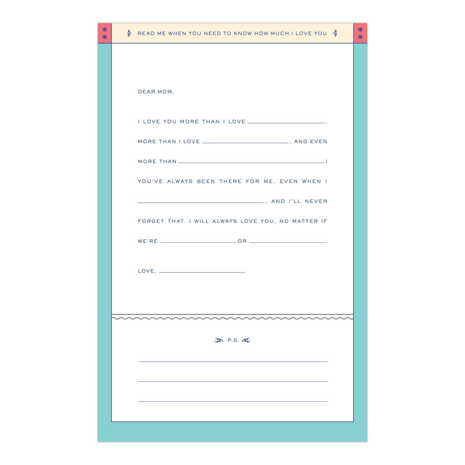 Letters to My Wonderful Mom — Read Me When Keepsake Box