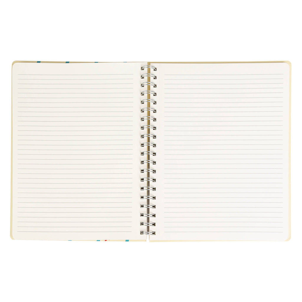 Floral Spiral Spiral Notebook, 8x10 Stationary Journal