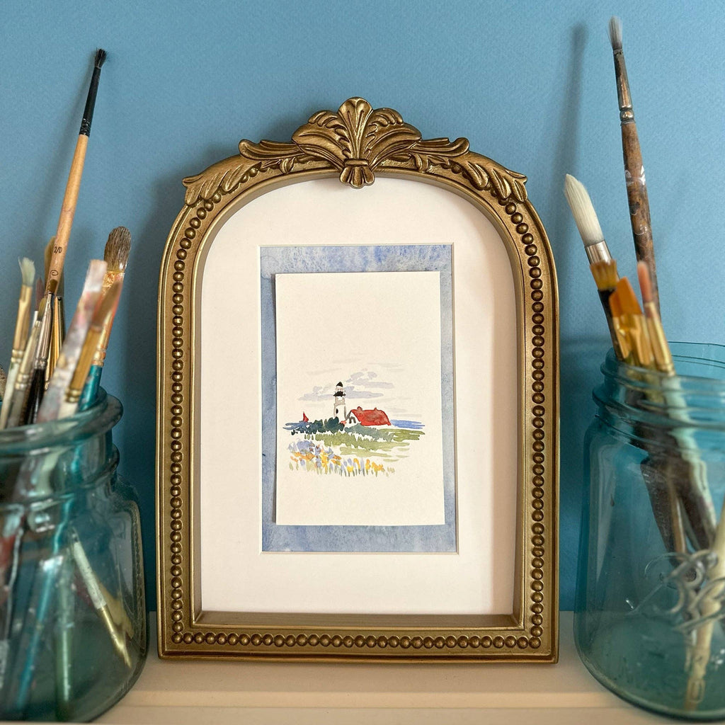 Mini Coastal Watercolor Kit | Lighthouse, Lobster & Blueberry Painting Kit