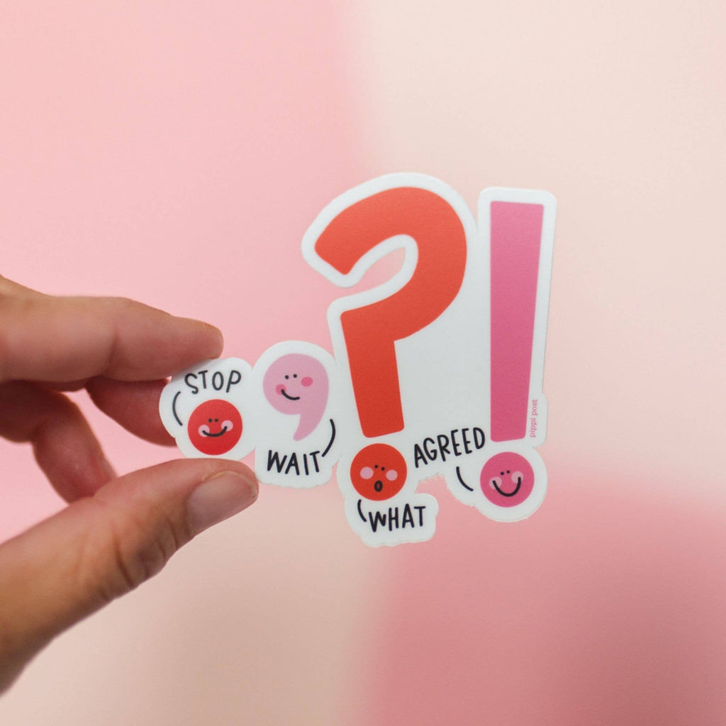 Punctuation Pals Sticker | Funny Grammar Decal for Teachers & Writers