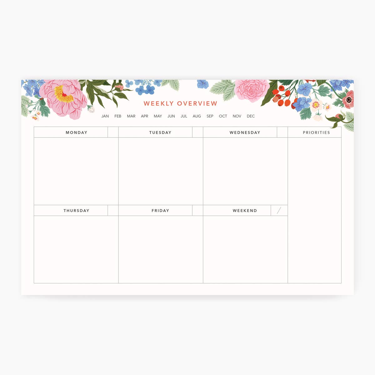 GARDEN | Weekly Overview Notepad