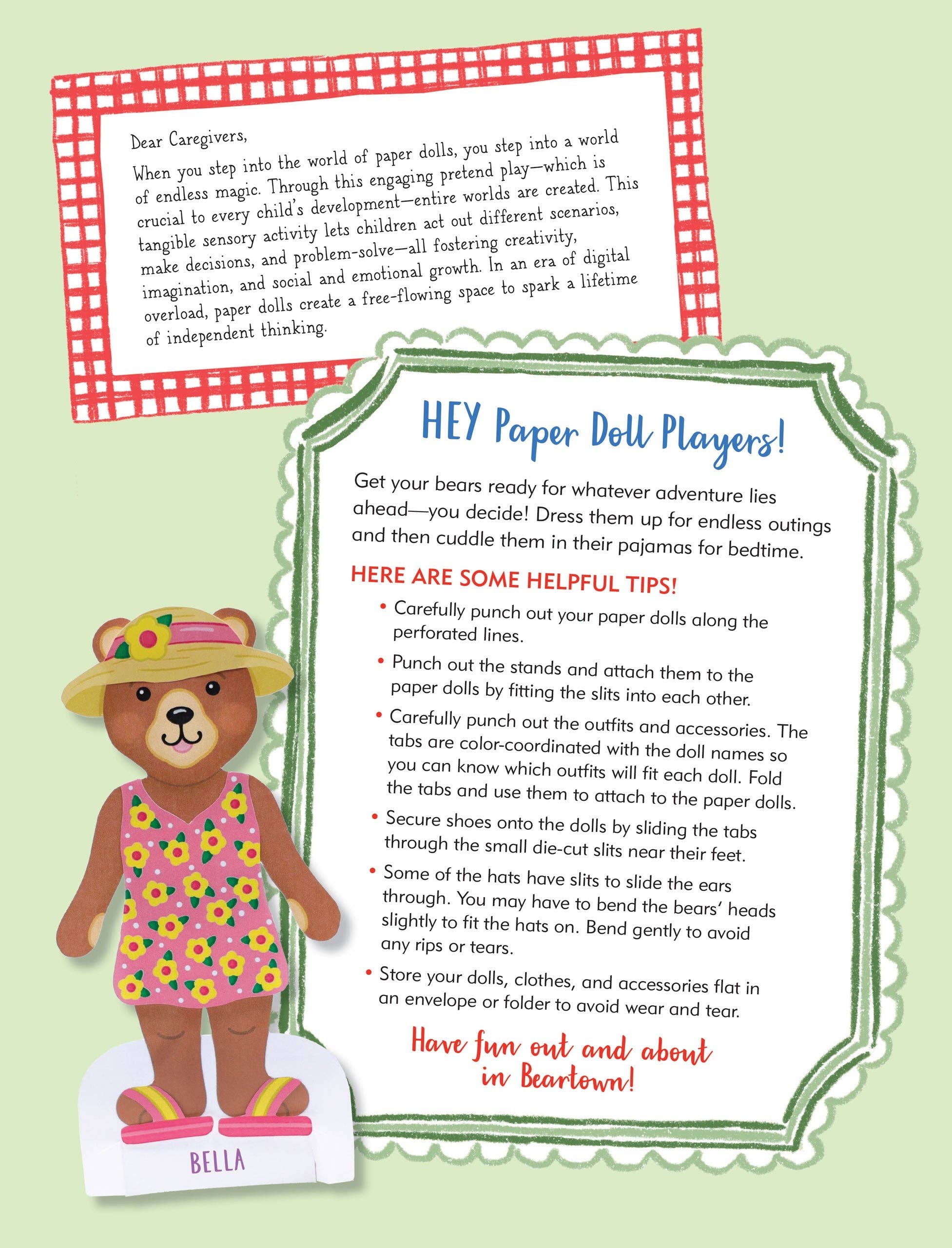 Classic Keepsake Paper Dolls: Beartown | Peter Pauper Press
