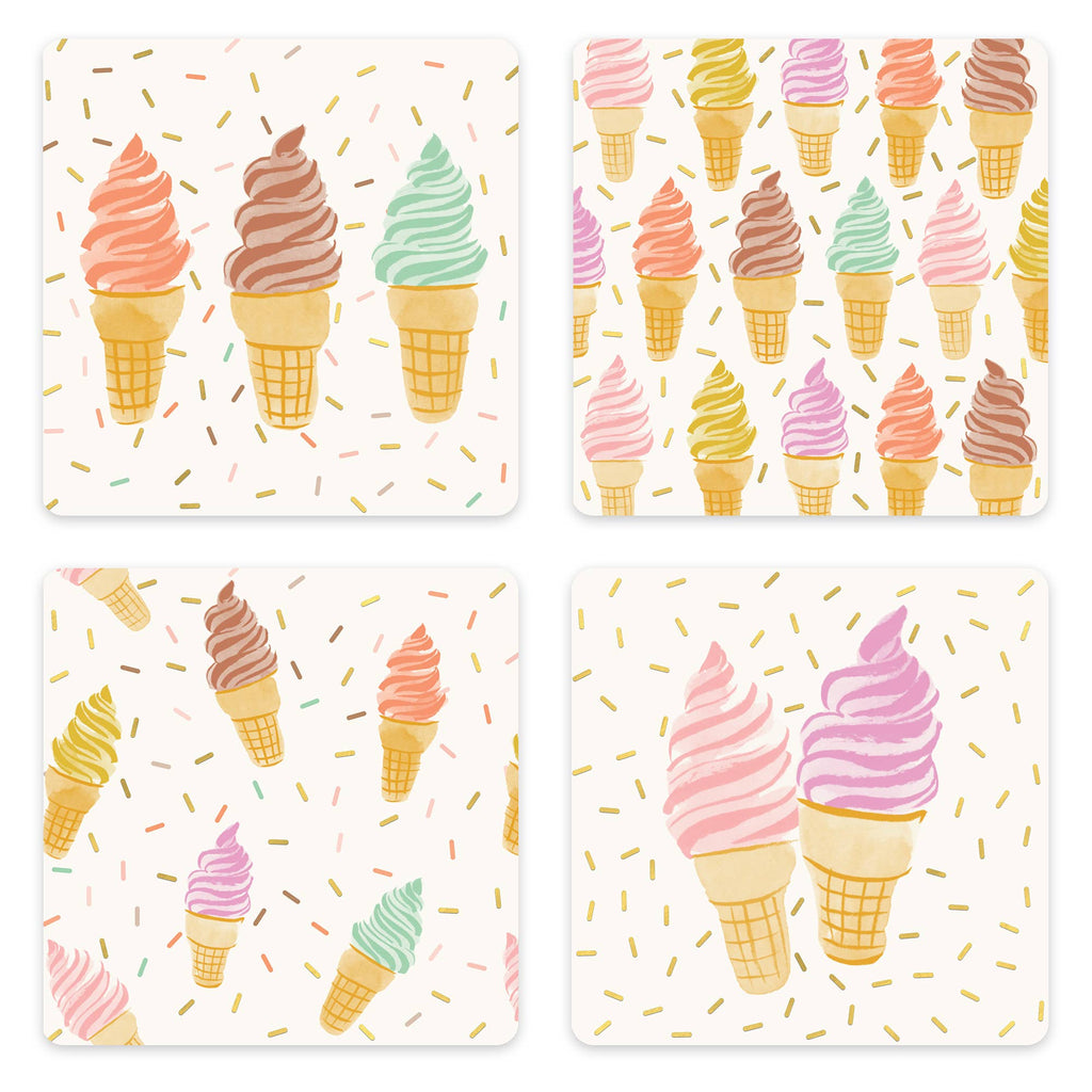 Cool & Creamy Assorted Mini Note Card Set with Stickers by Studio Oh!