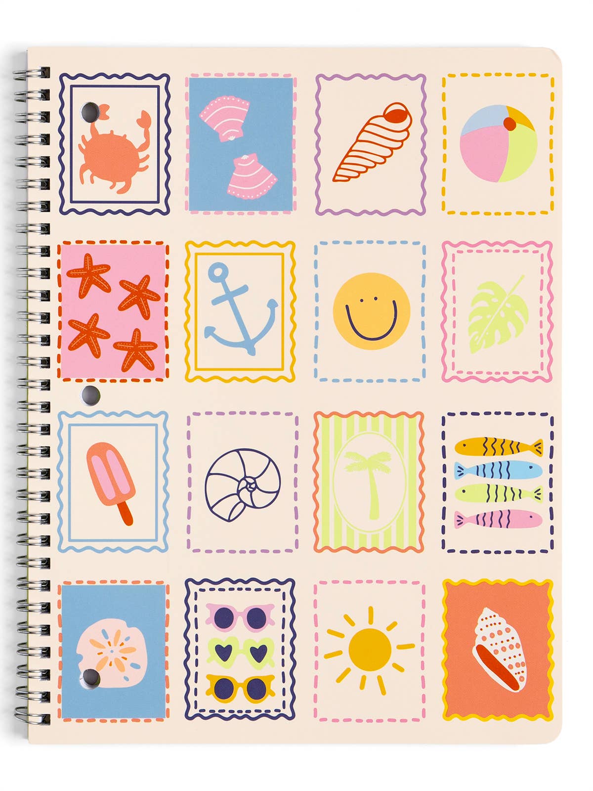 Beach Days Coastal Spiral Notebook