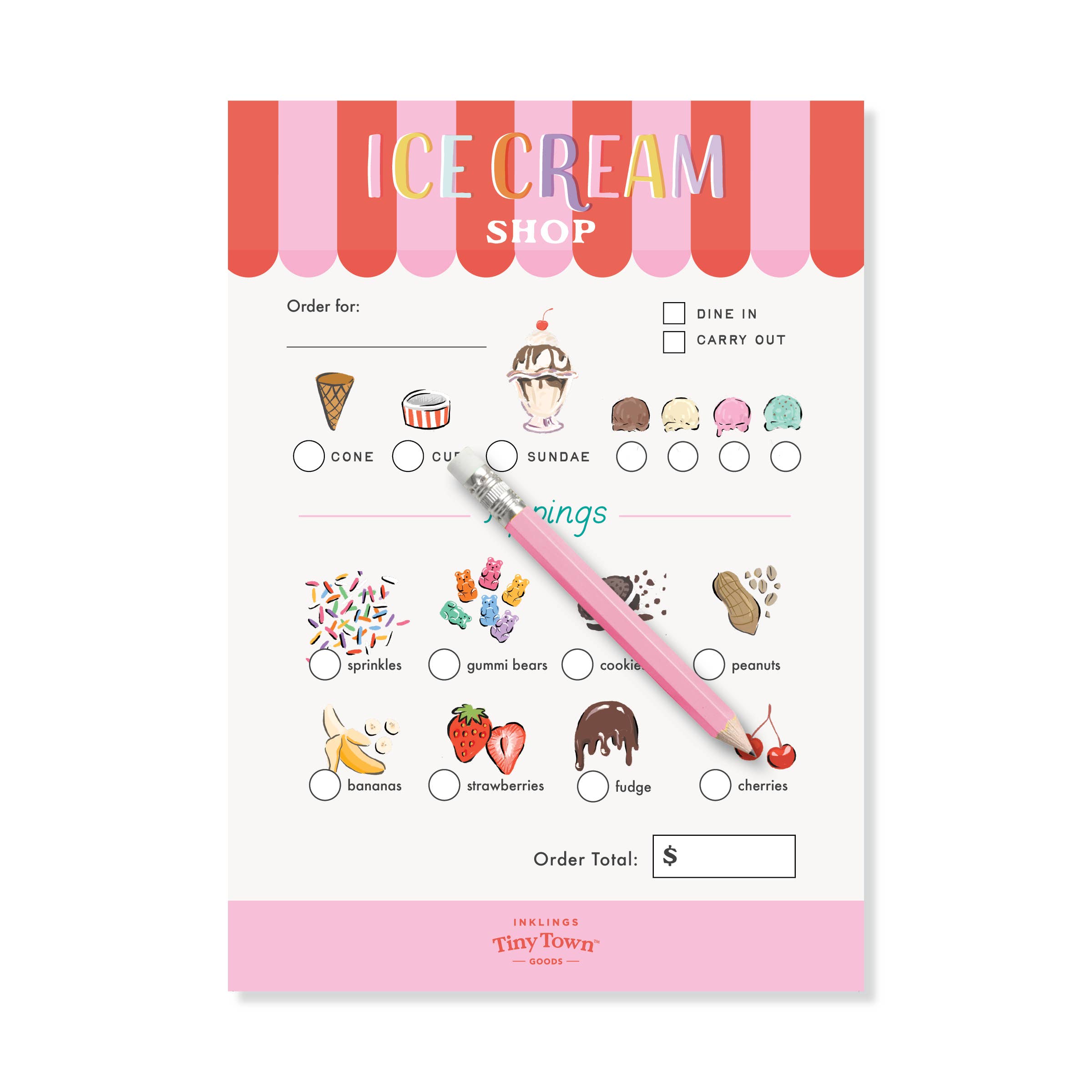 Tiny Town™ Ice Cream Shop Play Notepad
