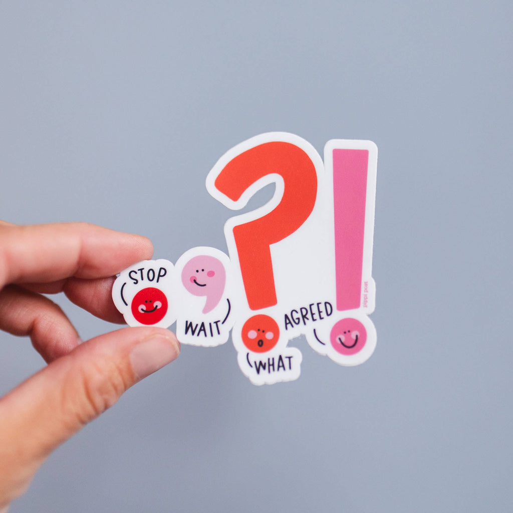 Punctuation Pals Sticker | Funny Grammar Decal for Teachers & Writers