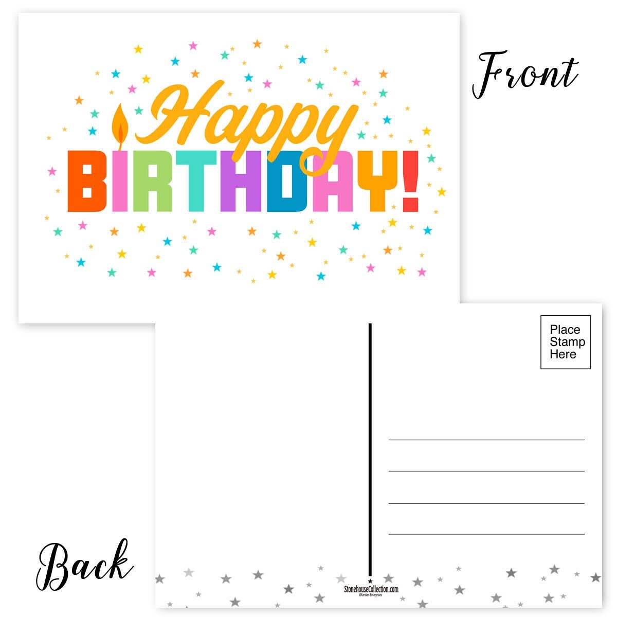 Assorted Happy Birthday Postcards 4x6 Bulk Pack