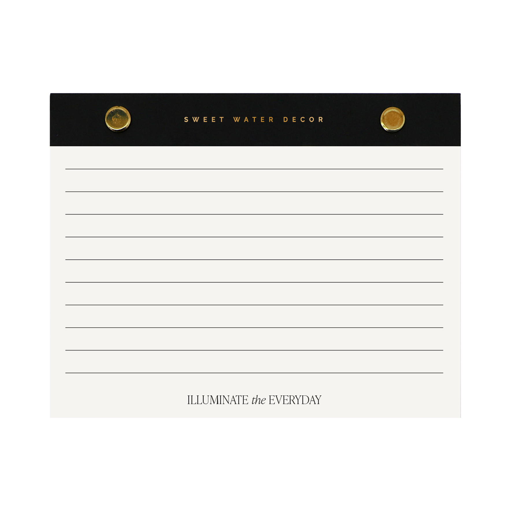 *NEW* Small Gold Rivet Basic Notepad - Stationery & Decor