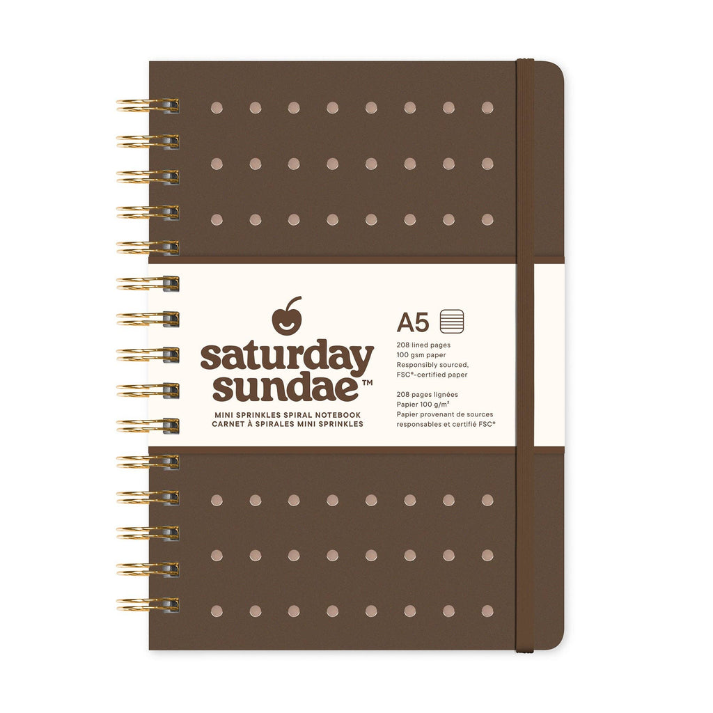Vanilla Bean A5 Mini Sprinkles Spiral Notebook