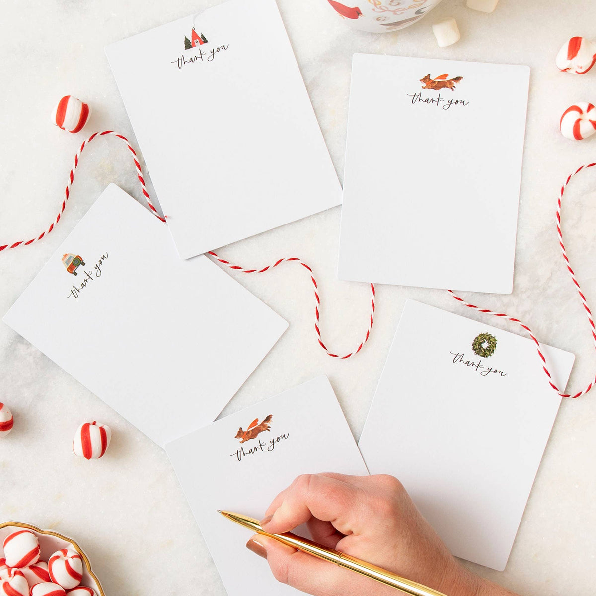 Holiday Thank You Flat Note Set