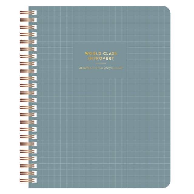 World Class Introvert 7x9 Spiral Notebook