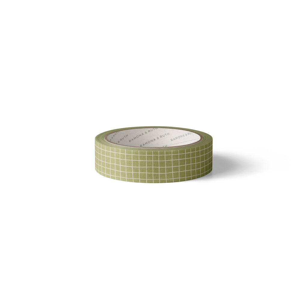 Green Grid Washi Tape | Ramona & Ruth