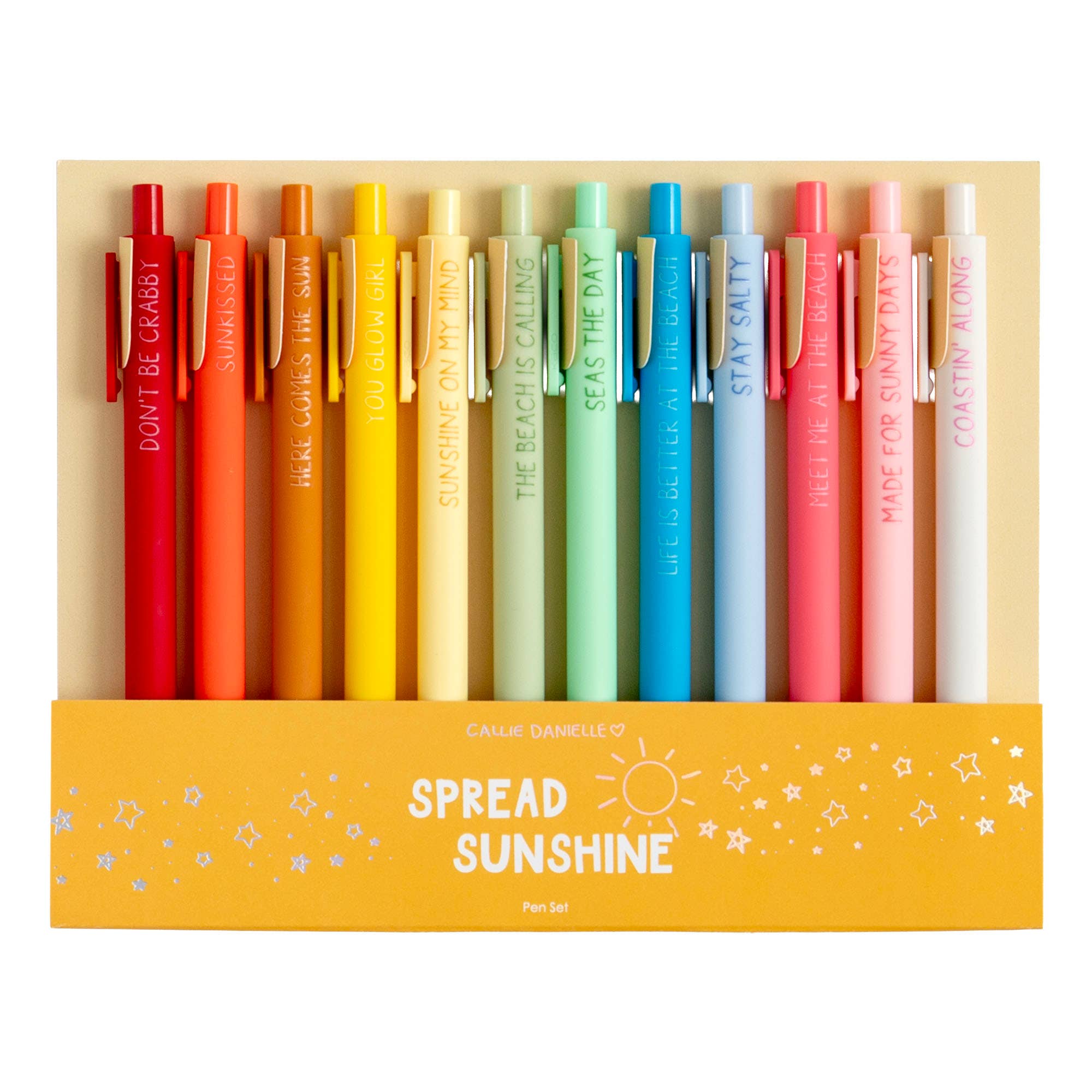 Spread Sunshine Coastal-Inspired Pen Set of 12