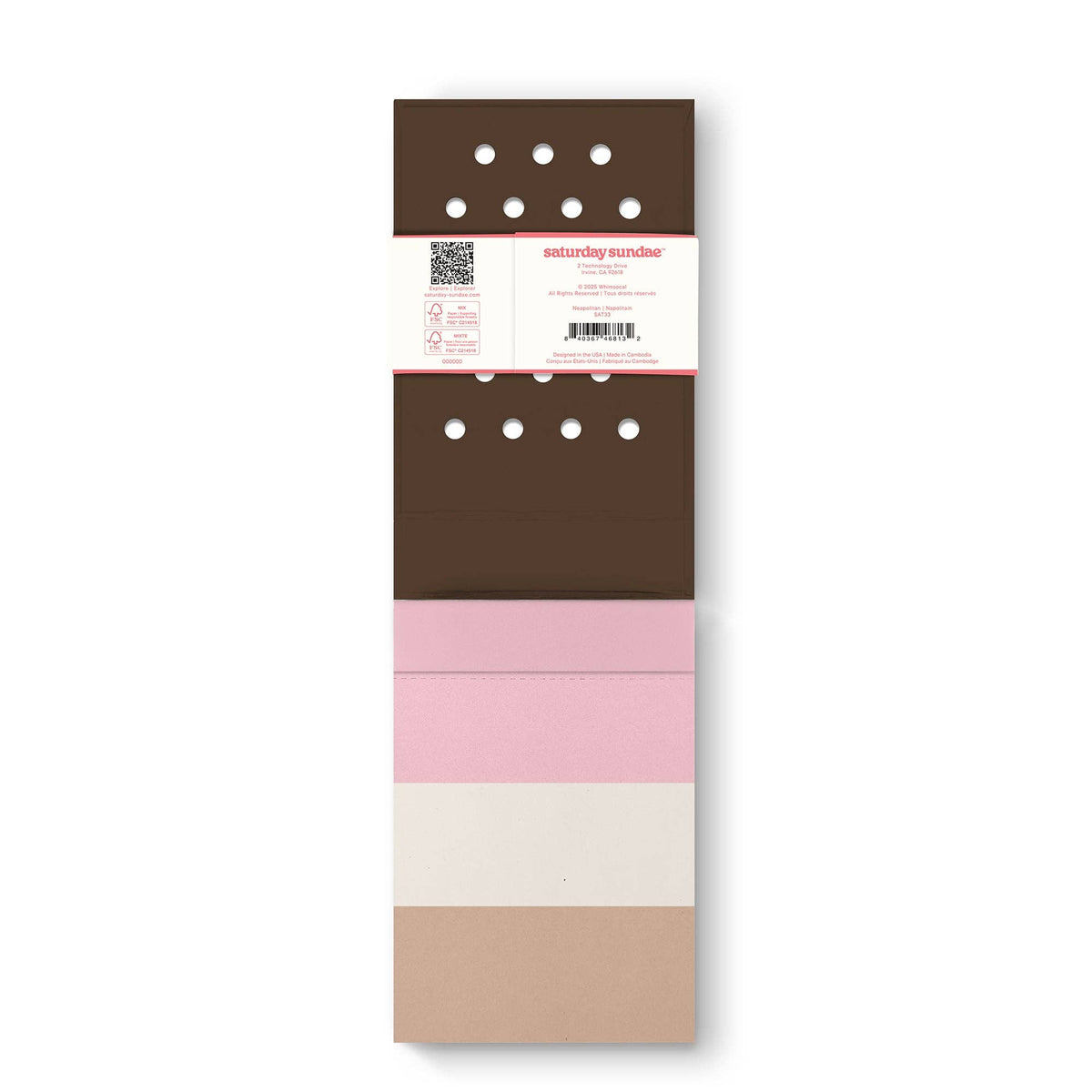 Neapolitan Ice Cream Notepad with Stand