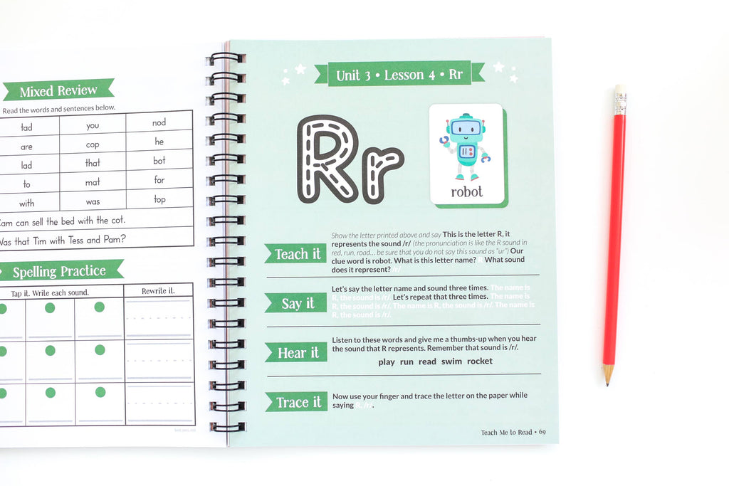 Teach Me to Read: A Parent Guided Student Workbook for Kids