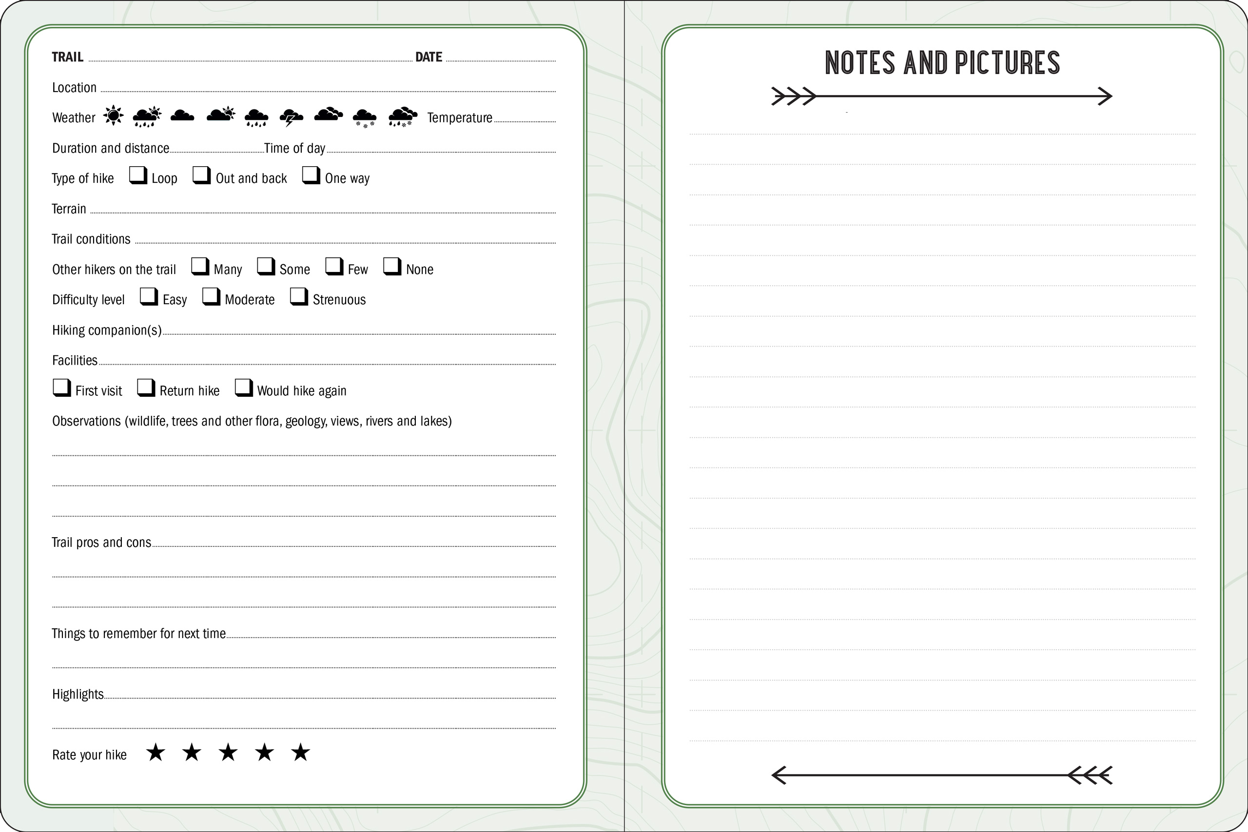 The Hiking Logbook: Record Your Adventures by Peter Pauper Press