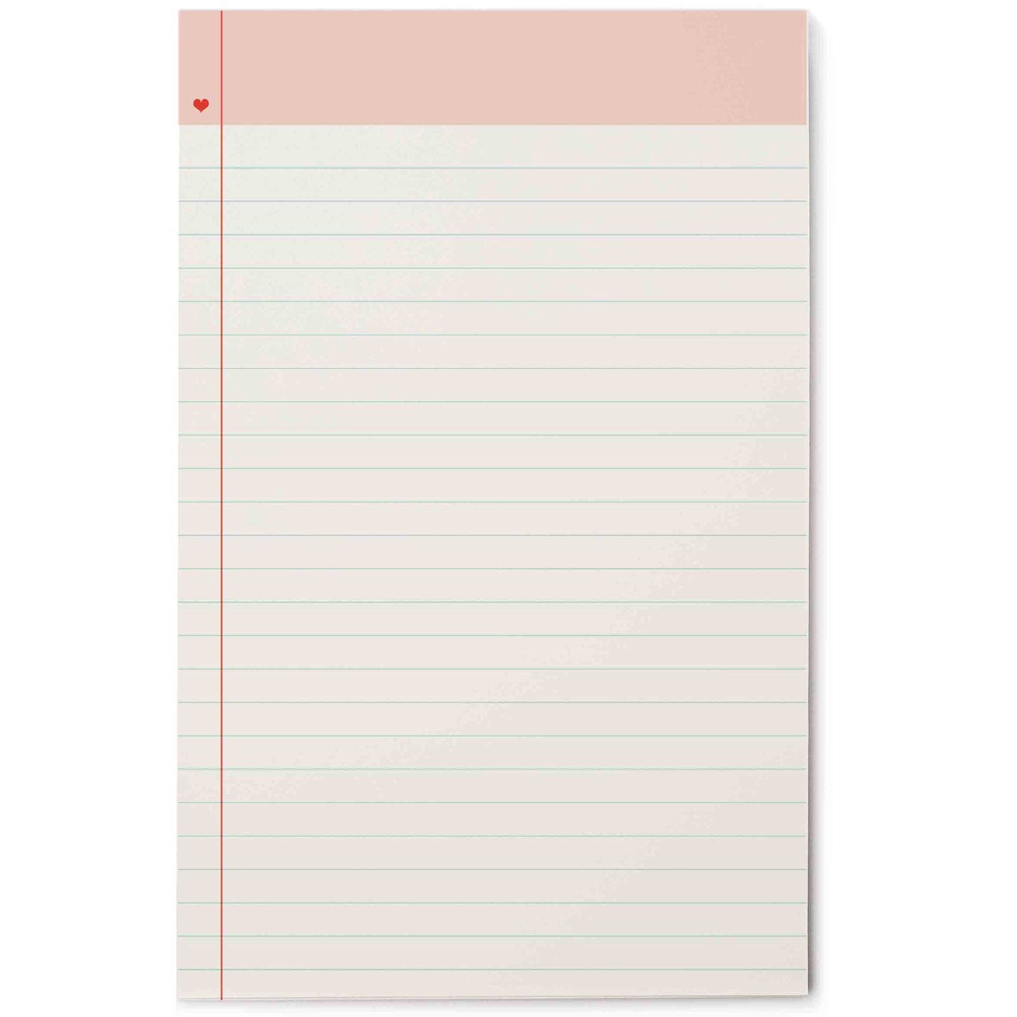 Sweetheart Lined Notepad