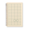 Ruler Grid Undated Weekly Planner Journal: French Vanilla | Dark Green Ink