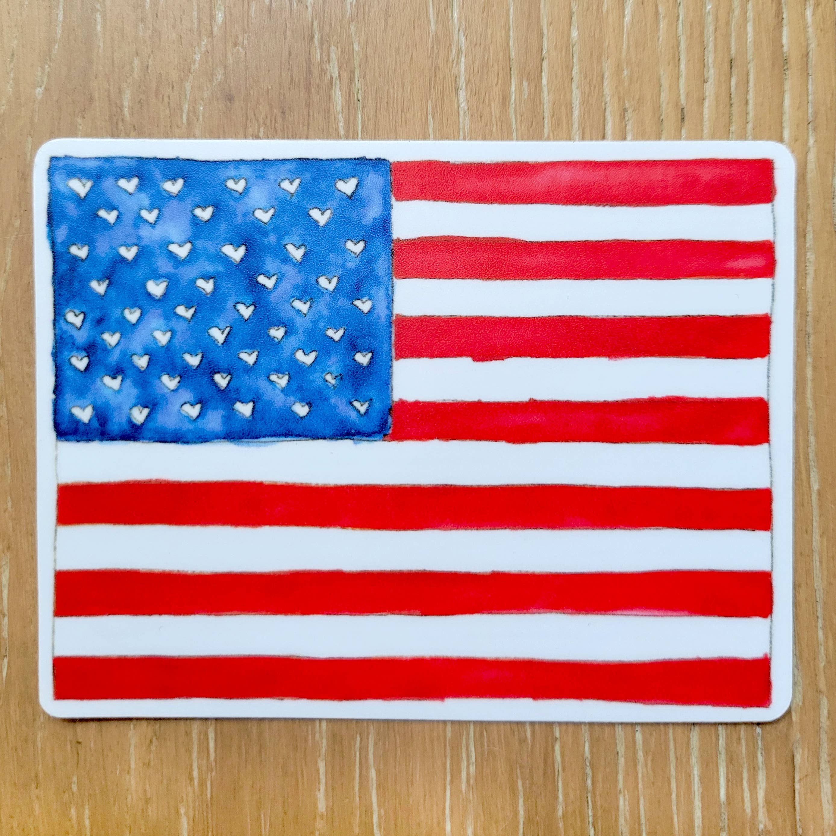 Flag Heart Vinyl Sticker