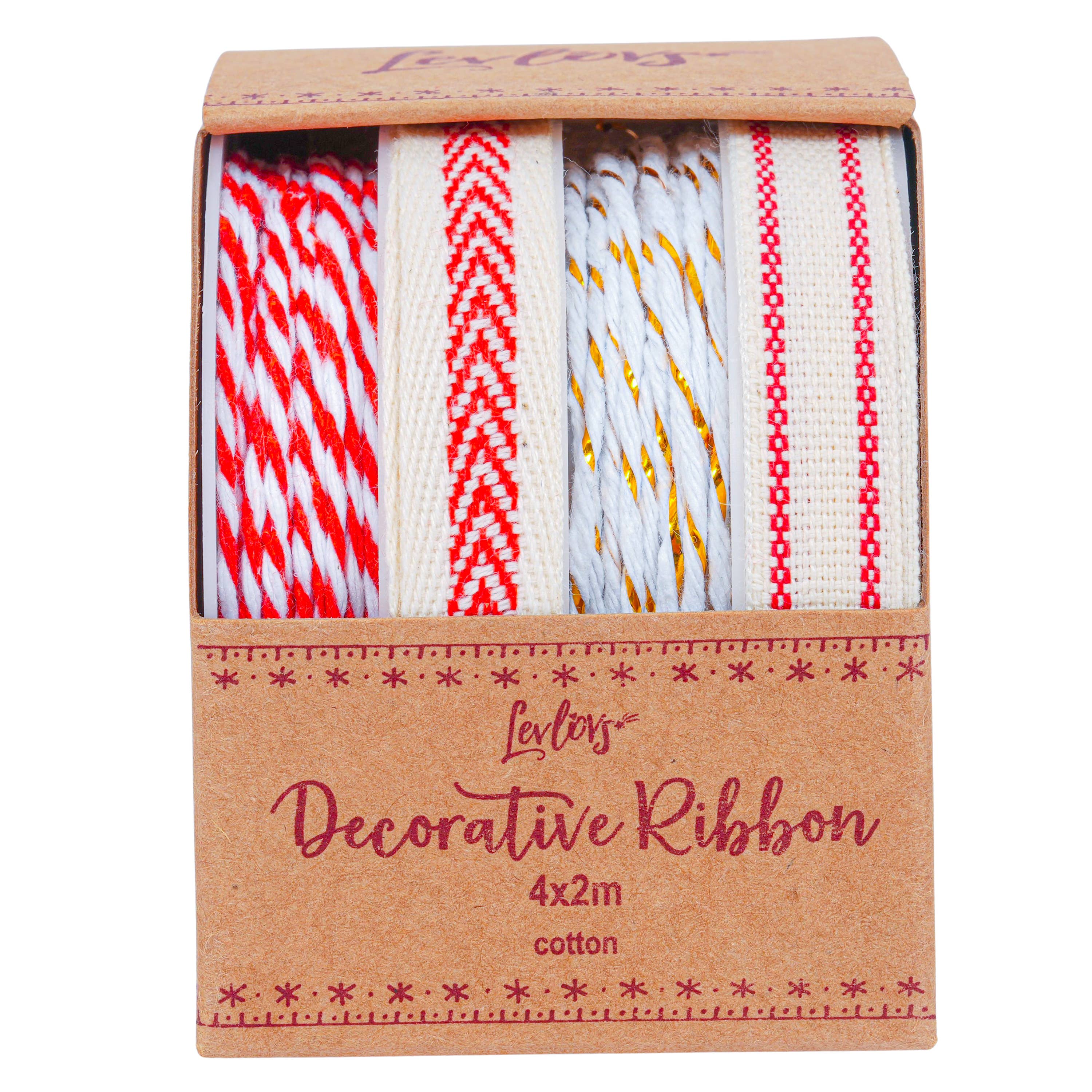 Vintage folk art ribbon set 4pcs x 2m per color