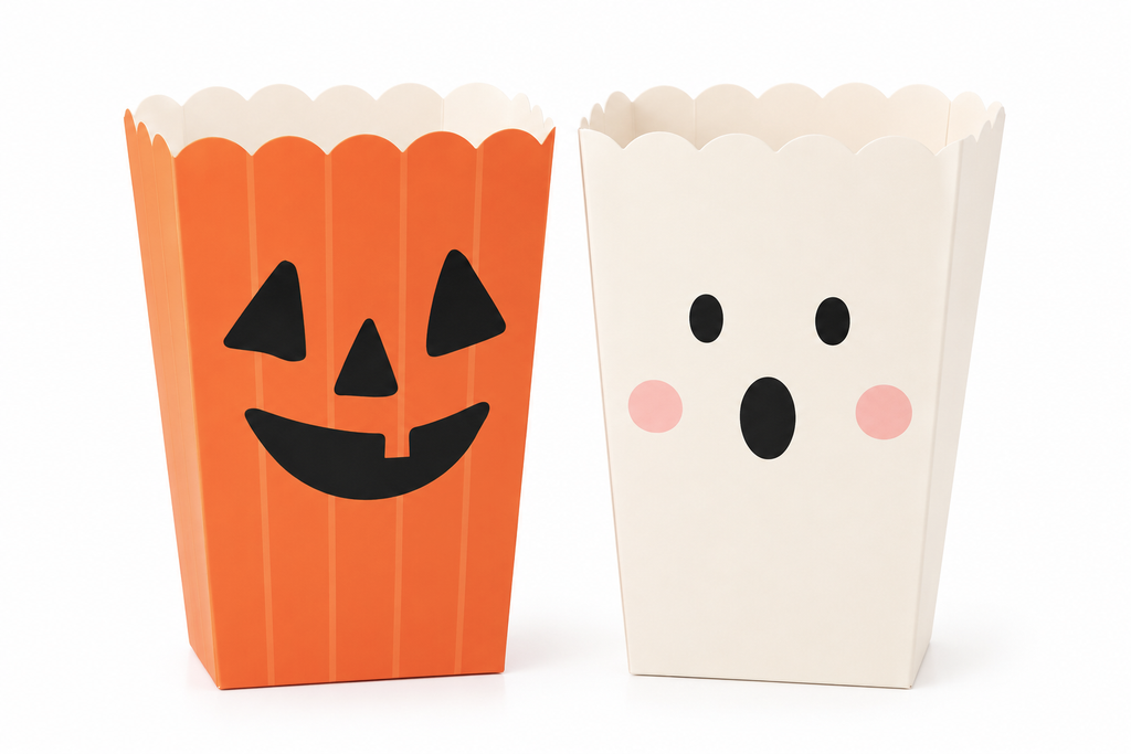 Pumpkin & Ghost Halloween Treat Boxes, 12-Pack