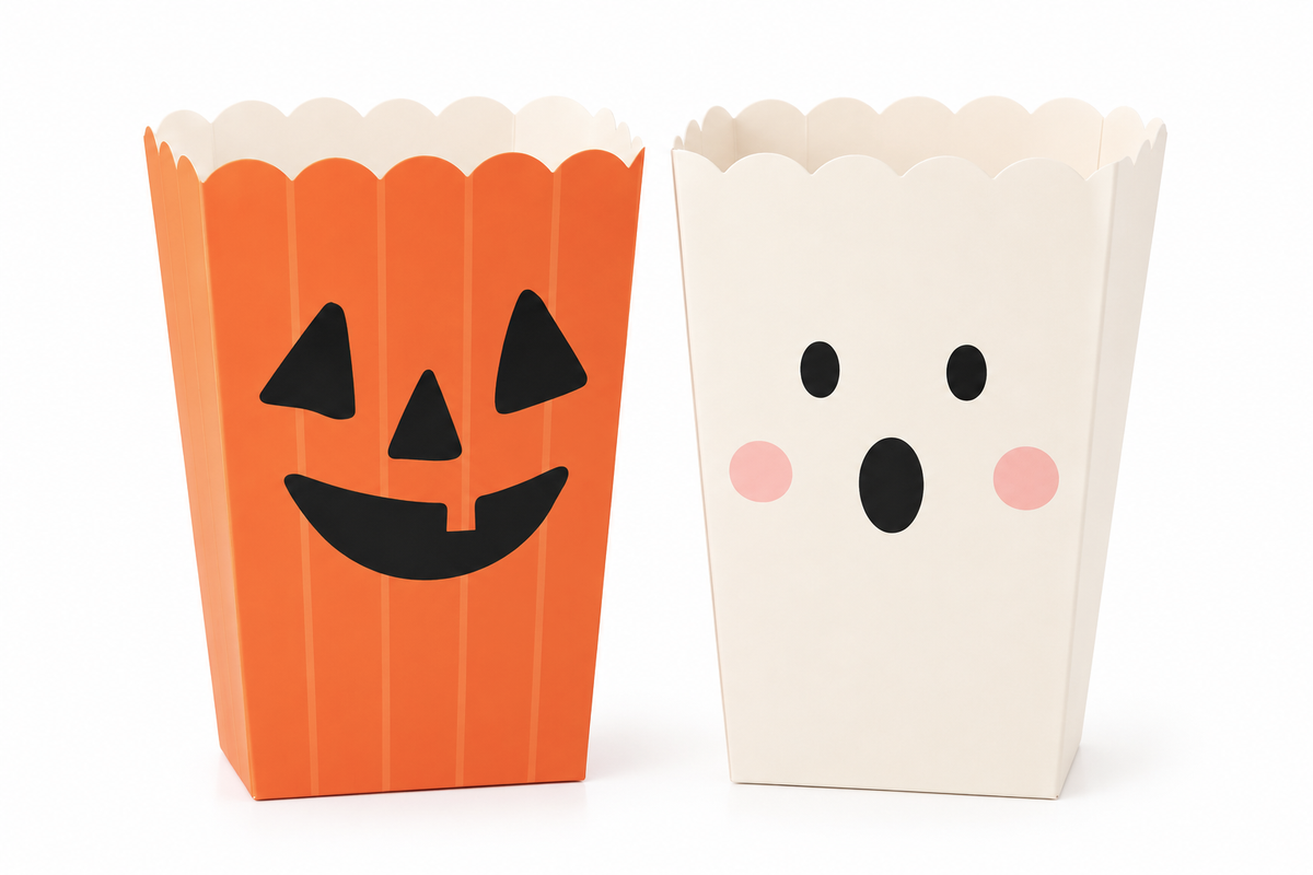 Pumpkin & Ghost Halloween Treat Boxes, 12-Pack