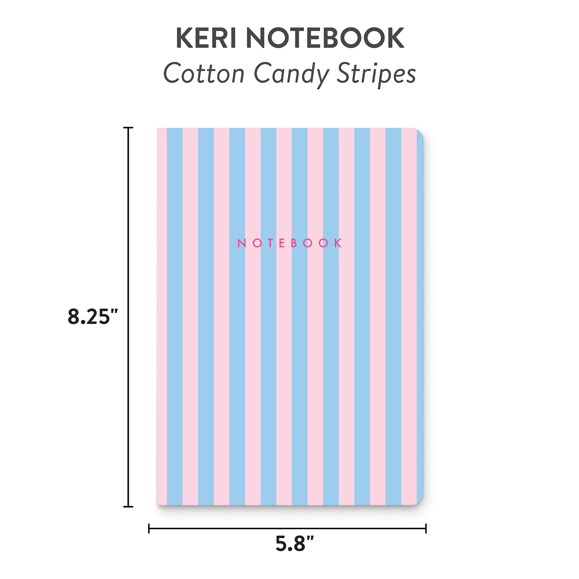 Cotton Candy Stripes Keri Notebook