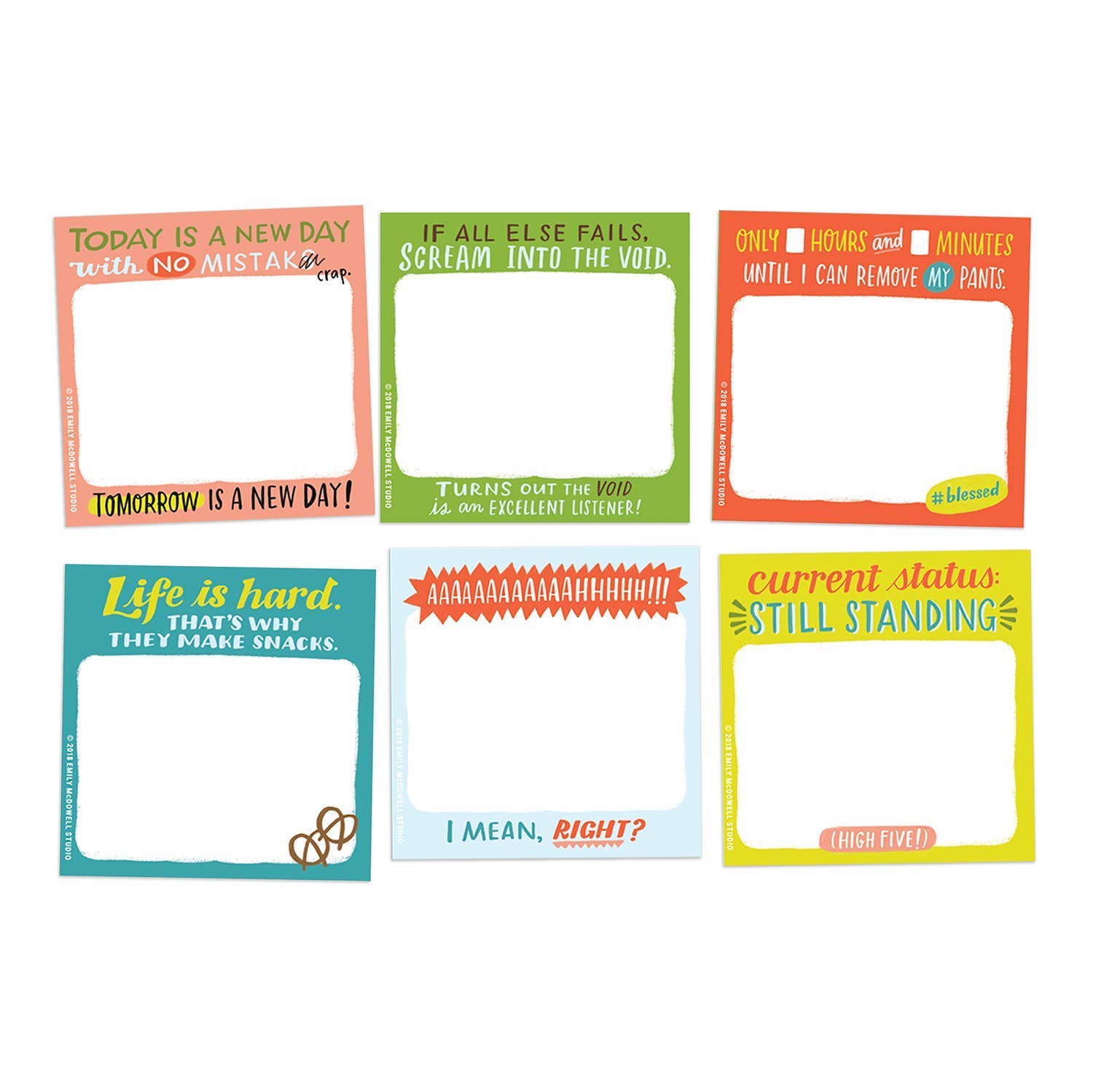 Daily Struggle Sticky Note Packet | Funny Sticky Notes Set