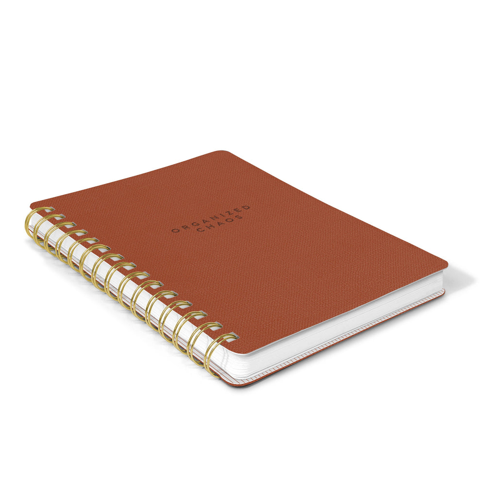 Organized Chaos Agatha Lined Notebook – Cinnamon Brown