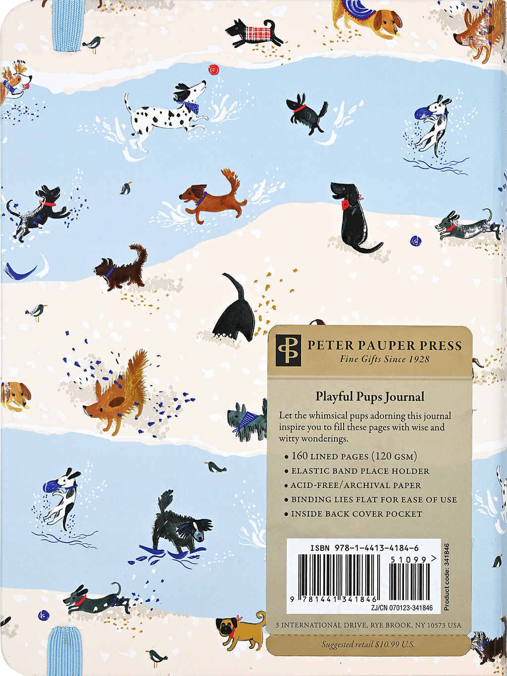 Playful Pups Journal: Hardcover Journal, 160 Pages