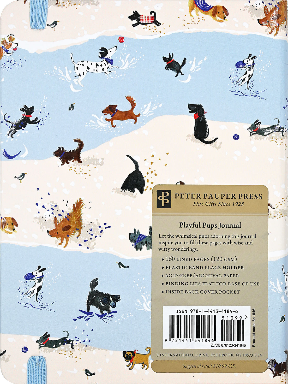 Playful Pups Journal: Hardcover Journal, 160 Pages
