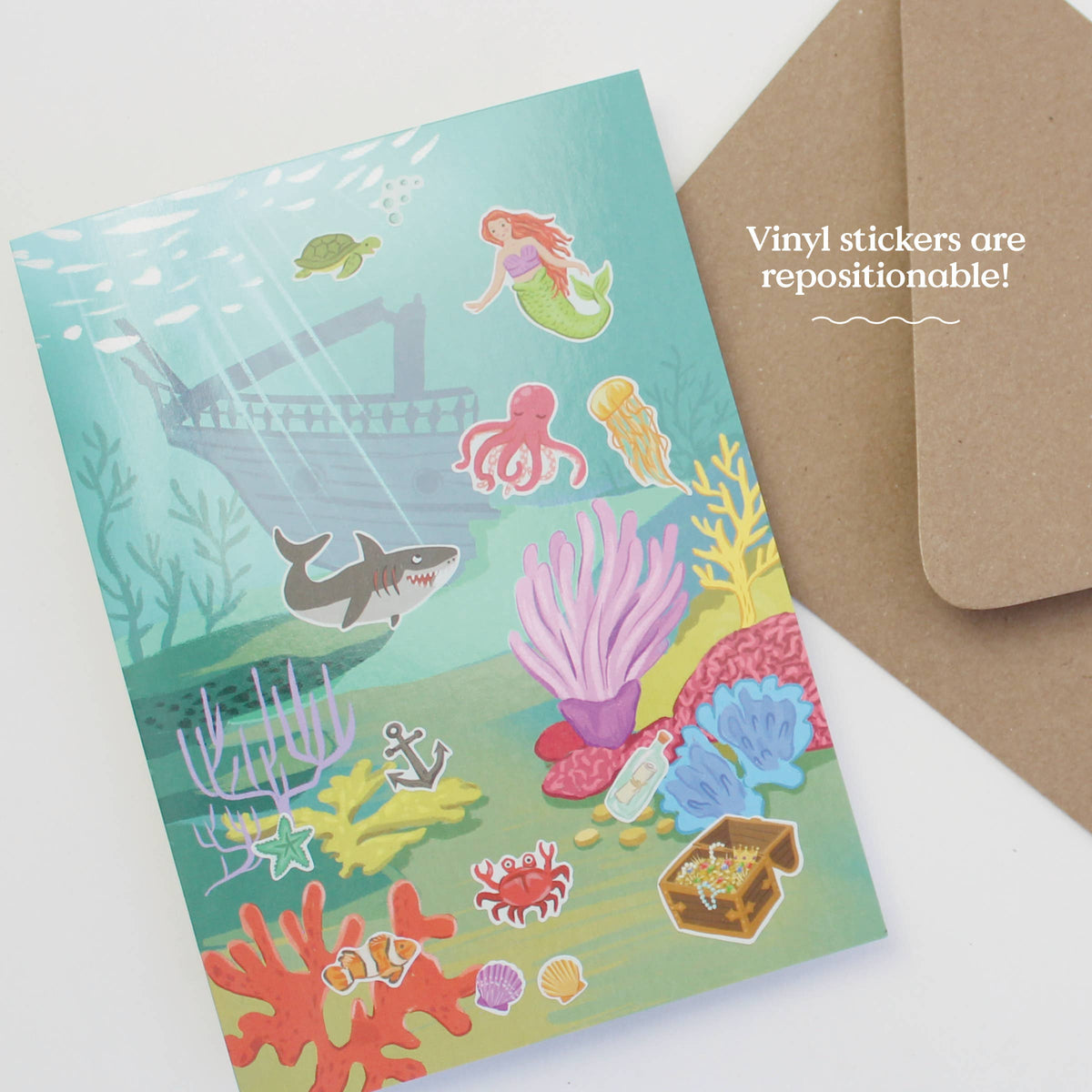 Under the Sea Sticker Scene Greeting Card
