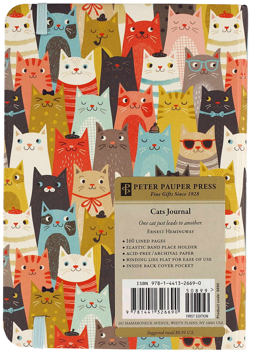 Cats Journal: Small Hardcover Journal with 160 Lined Pages