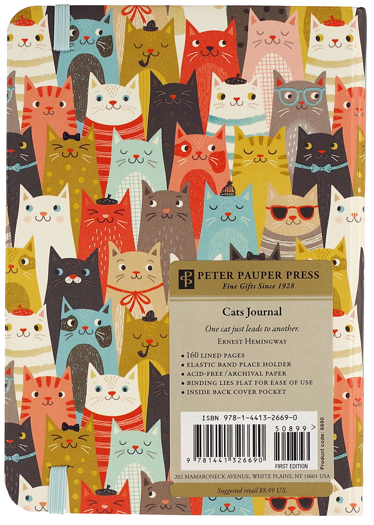 Cats Journal: Small Hardcover Journal with 160 Lined Pages