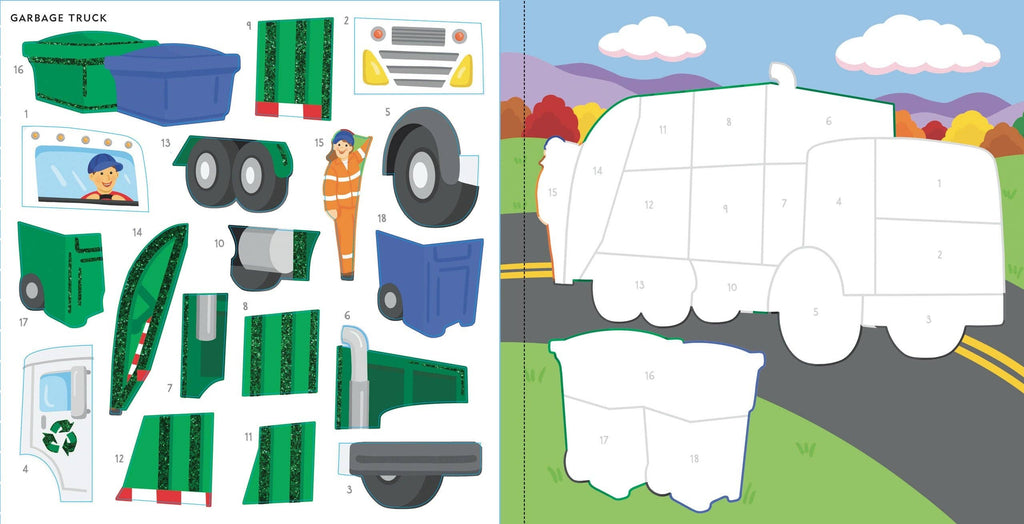 My First Color-By-Sticker Book: Cars, Trucks & Trains | Peter Pauper Press