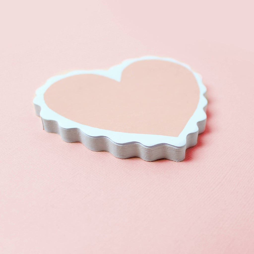 Scalloped Heart Sticky Notes