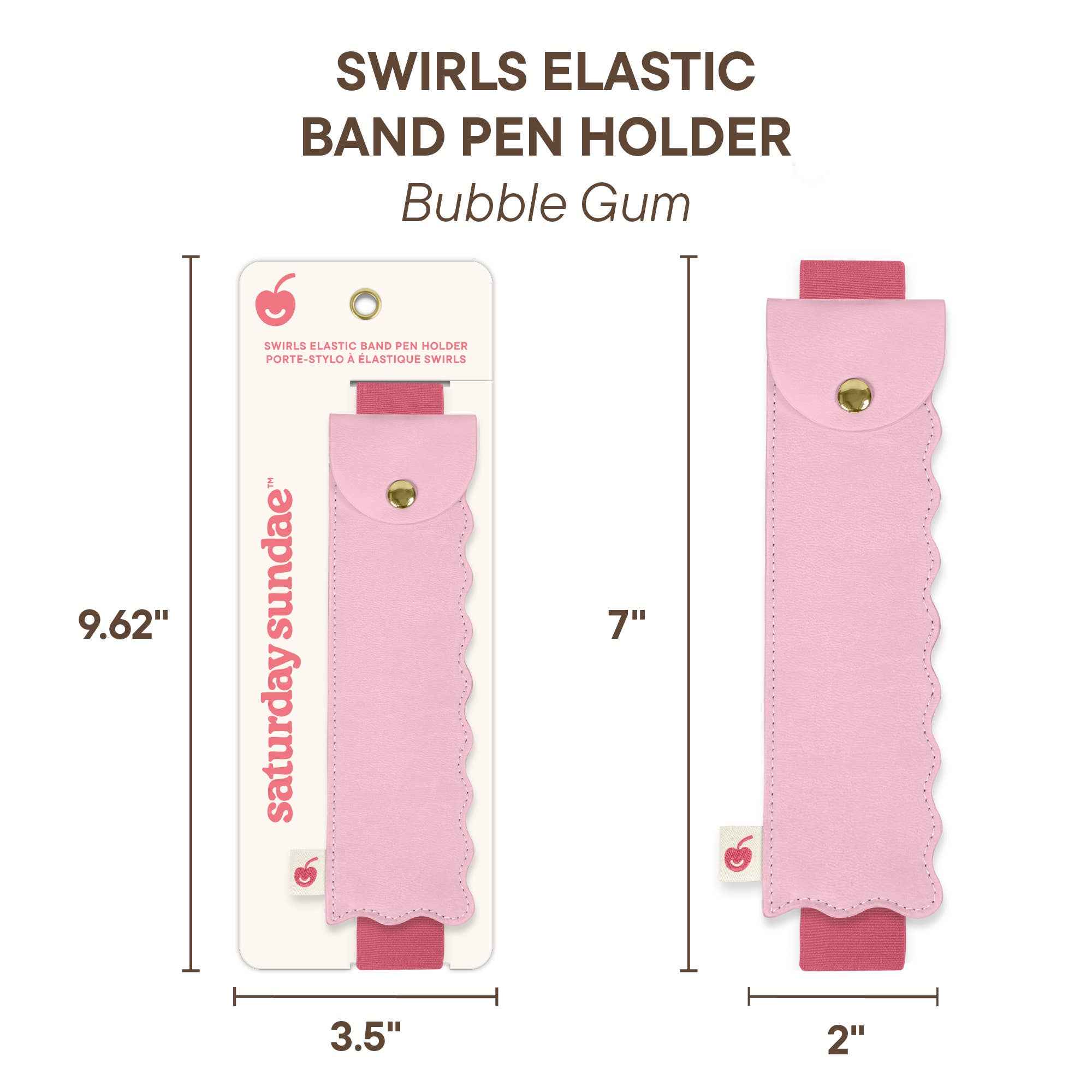 Bubble Gum Swirls Elastic Band Pen Holder