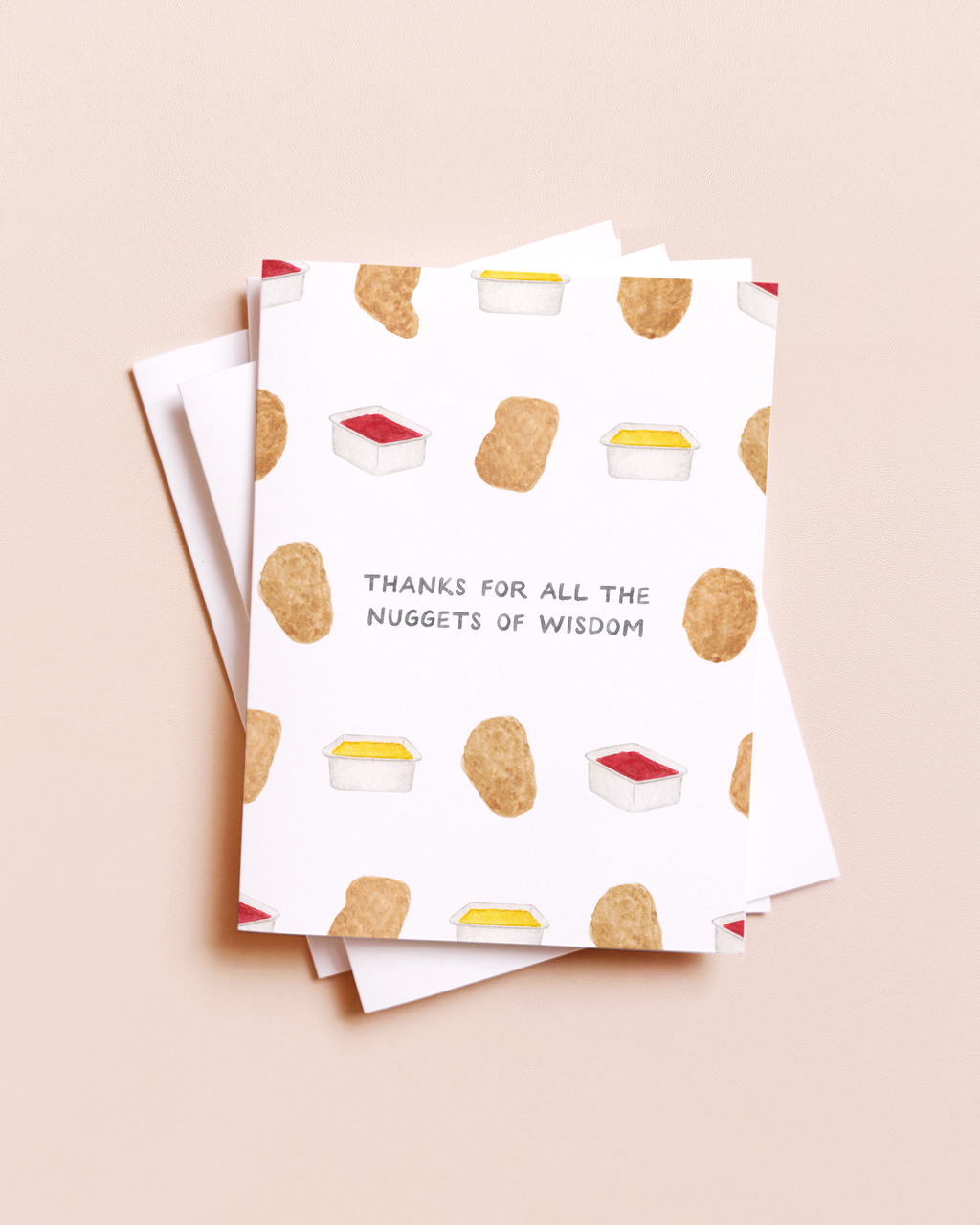 Nuggets of Wisdom — Food Pun Thank You Card