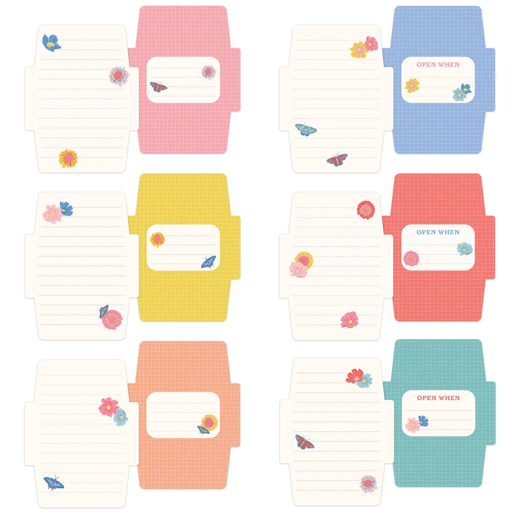 Plaid Blossoms Mini Memo with Stickers